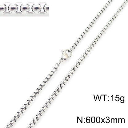 1 Piece 304 Stainless Steel Witches Knot Anchor Skull Pendant Chain Pendant Necklace