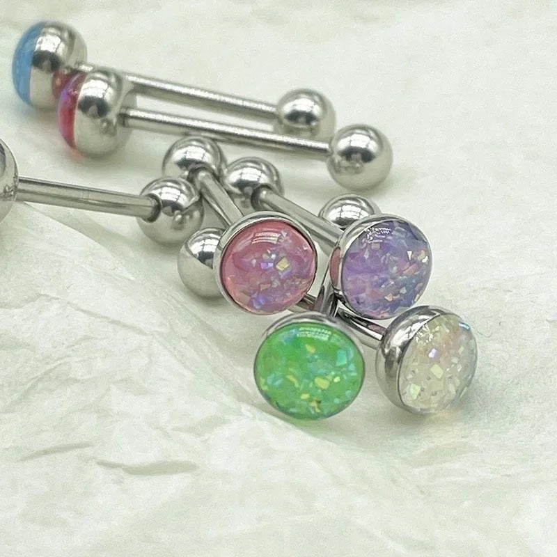 Minimalist Geometric Titanium Steel Plating Tongue Nail 1 Piece