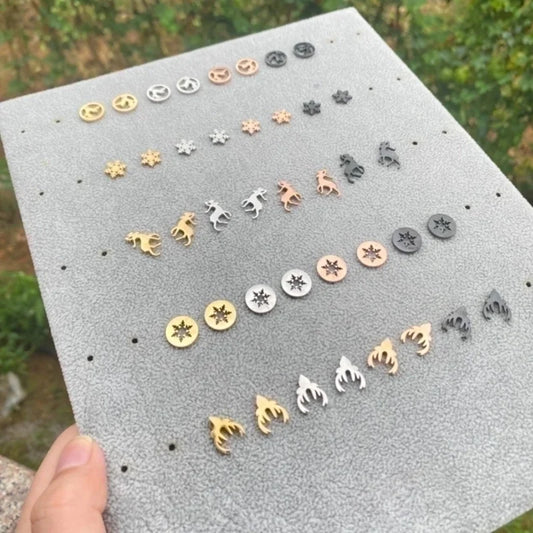 1 Pair Fashion Christmas Tree Plating 304 Stainless Steel 18K Gold Plated Ear Studs