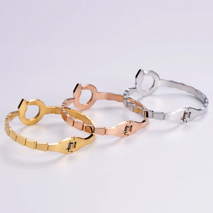 IG Style Women Metal Diamond Fruit Stainless Steel Bangles
