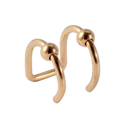 10 Pieces Casual Vacation Tropical Solid Color Polishing 304 Stainless Steel 18K Gold Plated Ear Cuffs