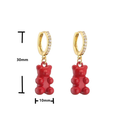 Fashion Cartoon Character Plating Copper No Inlaid Copper Earrings