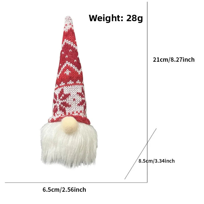 Christmas Decoration With Lights Glowing Faceless Old Man Forest Pendant Christmas Tree Pendant Decoration