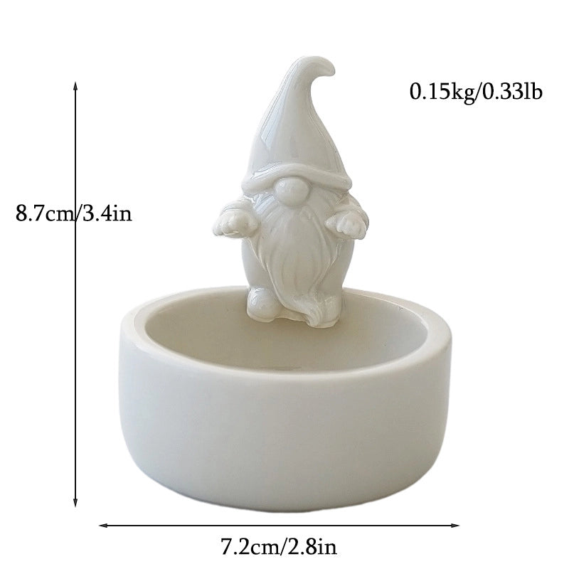Halloween Cute Santa Claus Ghost Cat Ceramics Candlestick