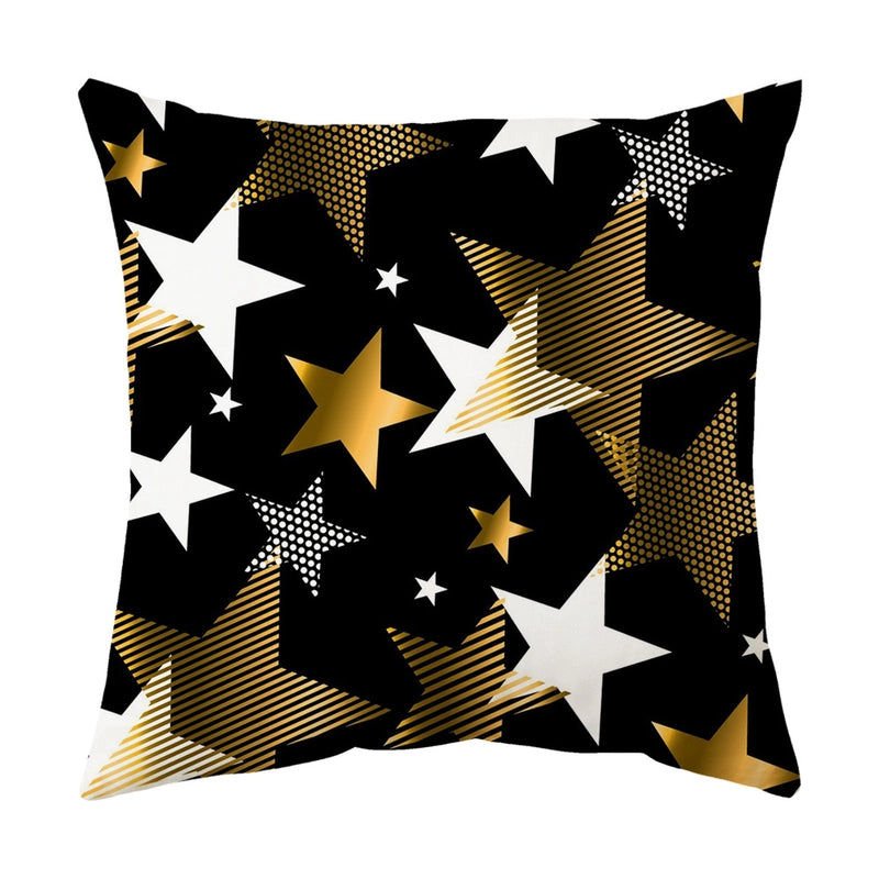 Classical Letter Short Plush Throw Pillow