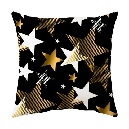 Classical Letter Short Plush Throw Pillow