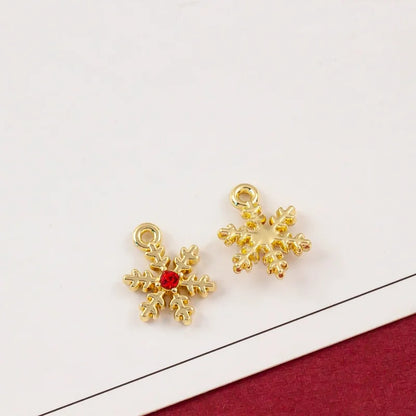 10 PCS/Package Alloy Bow Knot Bell Snowflake Pendant Jewelry Accessories