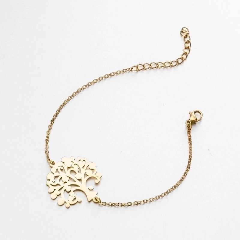 Minimalist Tree Coconut Tree Lotus 201 Stainless Steel Bracelets In Bulk