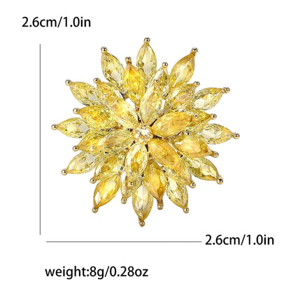 Shiny Pin Snowflake Copper Women's Brooches