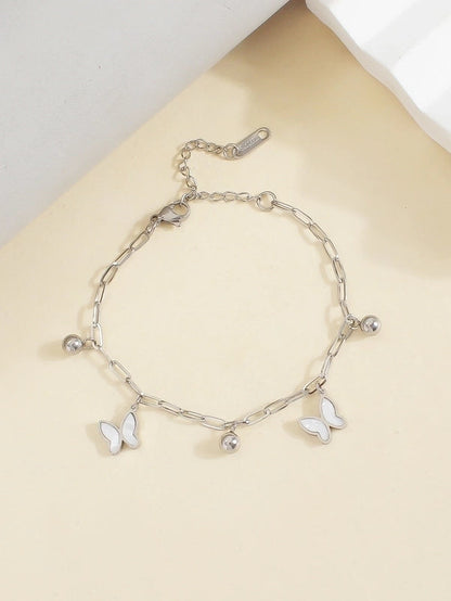 Casual Elegant Minimalist Butterfly 304 Stainless Steel 18K Gold Plated Shell Bracelets In Bulk