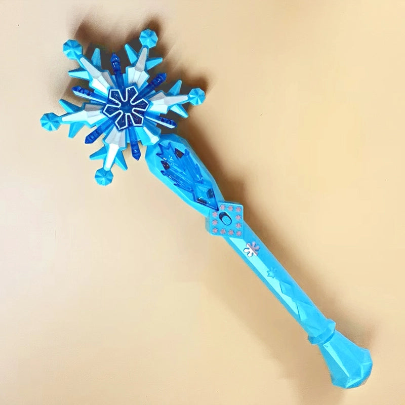 Girls Set Christmas Snowflake Flash Glow Stick Magic Scepter Stick Children Flash Toy