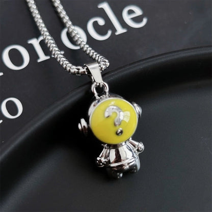 Hip-hop Animal Cartoon Character Alloy Titanium Steel Pendant Necklace In Bulk