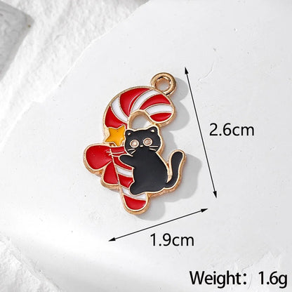 10 PCS/Package Alloy Santa Claus Pendant Jewelry Accessories