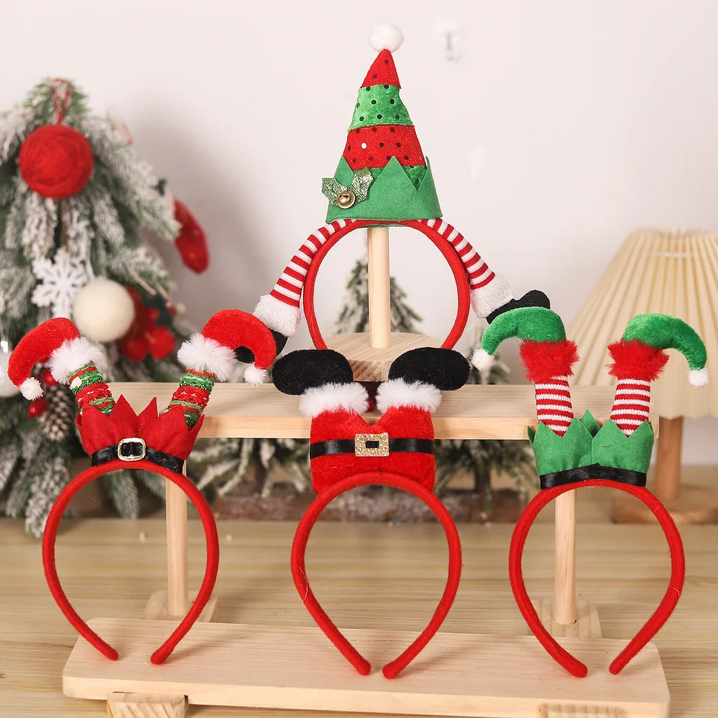 Christmas Holiday Decoration Headband Party Hat Belt Hair Accessory Clown Foot Headband Cartoon
