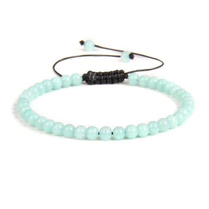 Fashion Solid Color Natural Stone Beaded Bracelets 1 Piece