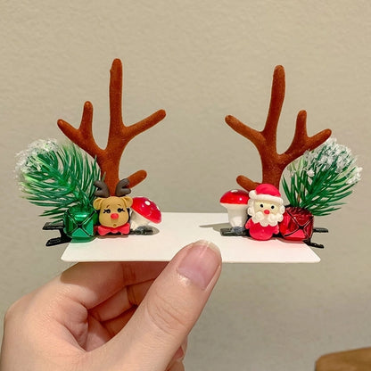 Christmas Fashion Antlers Resin Daily Hairpin