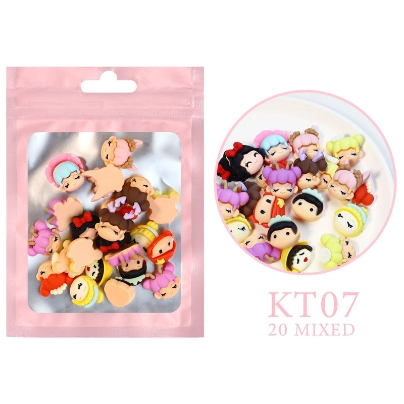 Cute Animal Fruit Flower Resin Nail Patches Nail Supplies