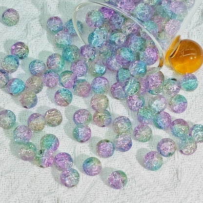 50 PCS/Package Diameter 10mm Diameter 8mm Glass Crackle Glass Beads Round Jewelry Accessories
