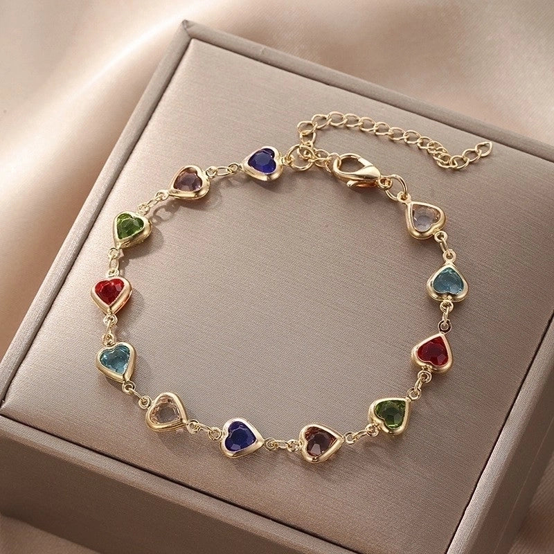 Cute Vintage Style Funny Devil's Eye Heart Shape Butterfly Copper Plating Bracelets