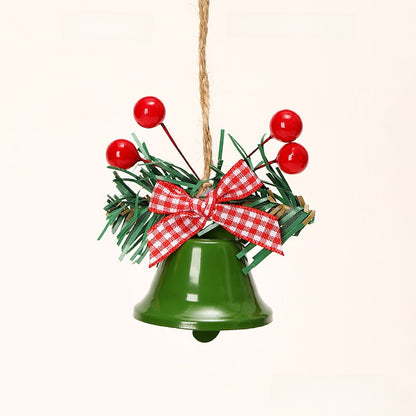 2 Pieces Christmas Iron Bell Ringable Pendant Christmas Tree Decoration Diy Accessories Props Window Christmas Outfit