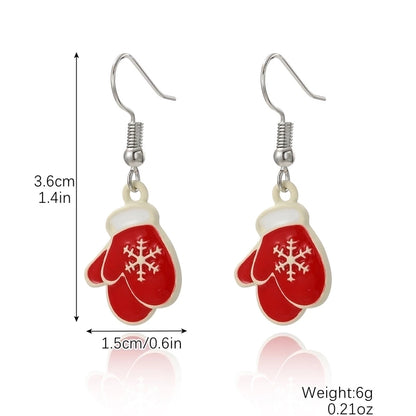 Fashion Christmas Tree Santa Claus Snowflake Alloy Inlay Rhinestones Women's Ear Studs