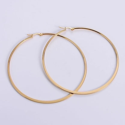 Minimalist Fruit Plating Inlaid Shell Stainless Steel 18K Gold Plated Earrings