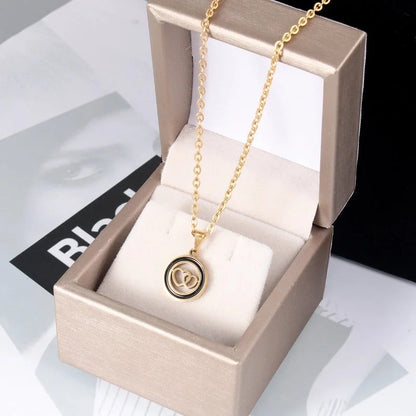 Fashion Heart Shape Stainless Steel Titanium Steel Plating Inlay Zircon Pendant Necklace 1 Piece