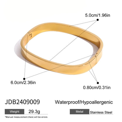Classic Style Solid Color 304 Stainless Steel Bangle In Bulk Stainless Steel Bracelets