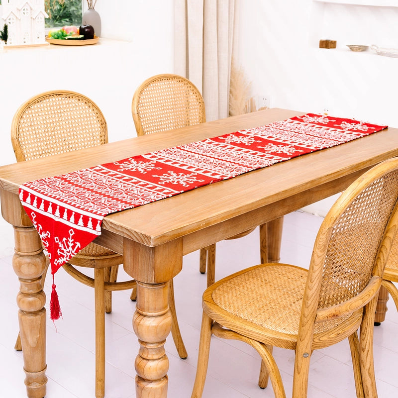 New Christmas Decoration Knitted Cloth Table Runner Creative Christmas Table Decoration