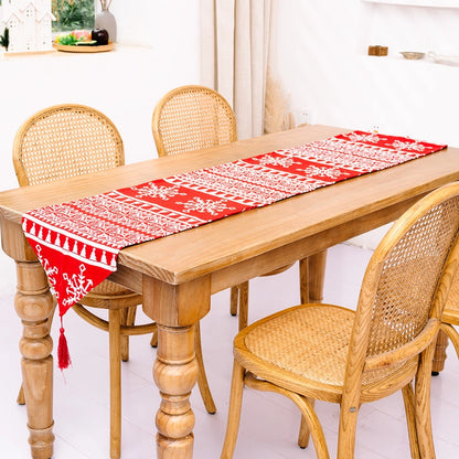 New Christmas Decoration Knitted Cloth Table Runner Creative Christmas Table Decoration