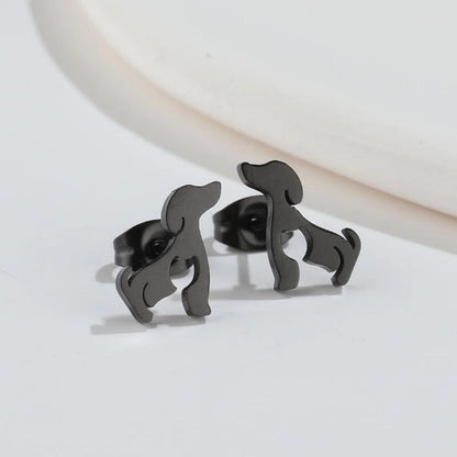 1 Pair Fashion Animal 304 Stainless Steel 18K Gold Plated Ear Studs