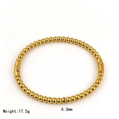 Casual Minimalist Solid Color Flower Butterfly 304 Stainless Steel 18K Gold Plated Bangle In Bulk