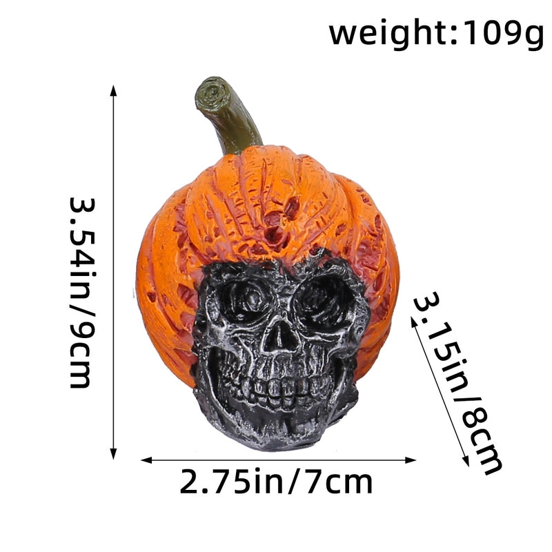 Halloween Hip-Hop Funny Pumpkin Skull Resin Party Festival Ornaments Decorative Props