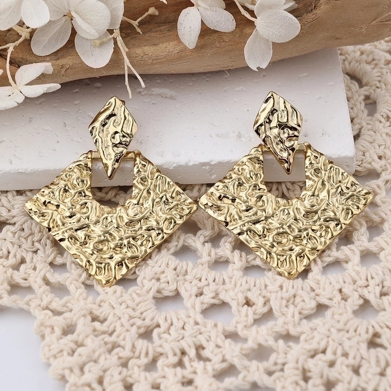 1 Pair IG Style Casual Heart Shape 304 Stainless Steel Natural Stone 18K Gold Plated Drop Earrings