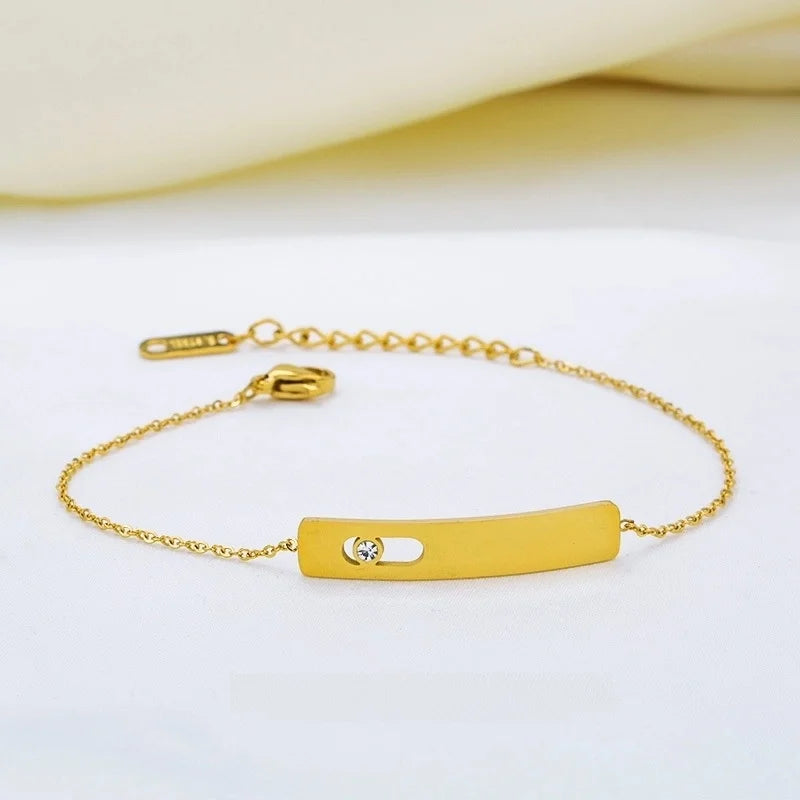 Minimalist Geometric Titanium Steel Bracelets In Bulk