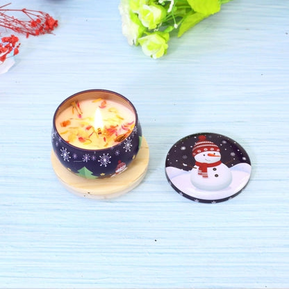 Christmas Fashion Santa Claus Contrasting Colors Flower Wax Metal