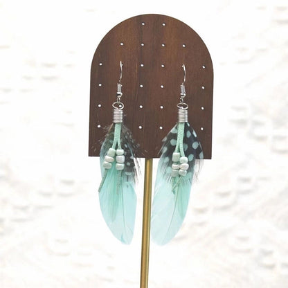 3 Pieces Explosions Long Tassel Feather Earrings Bohemian Ethnic Style Retro Earrings