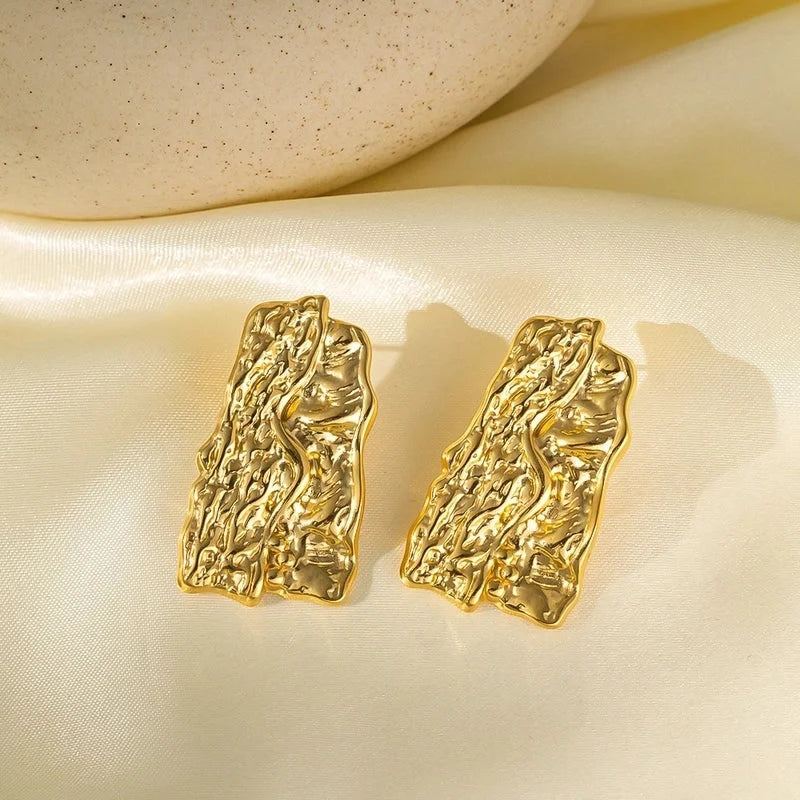 1 Pair Basic Modern Style Classic Style C Shape Irregular Heart Shape Irregular Plating 304 Stainless Steel Ear Studs