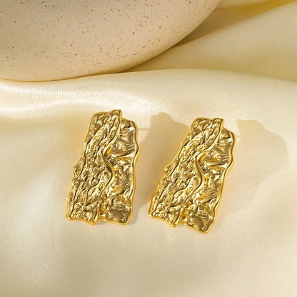 1 Pair Basic Modern Style Classic Style C Shape Irregular Heart Shape Irregular Plating 304 Stainless Steel Ear Studs