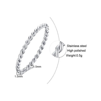 Fashion Geometric 201 Stainless Steel 18K Gold Plated Plating Stainless Steel Rings