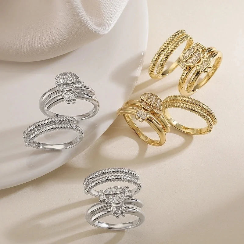 Copper Solid Color Open Rings