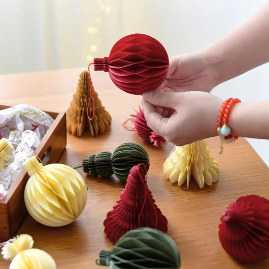 Christmas Minimalist Classic Style Solid Color Holiday Festival Hanging Ornaments Decorative Props