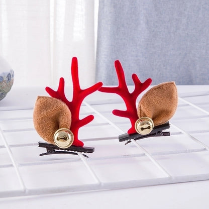 Christmas Cartoon Style Women'S Antlers Plush Plush Hair Clip