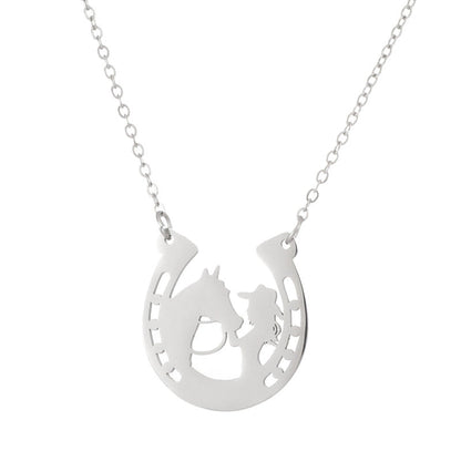 Cartoon Style Human Animal 304 Stainless Steel Titanium Steel Gold Plated Plating Necklace