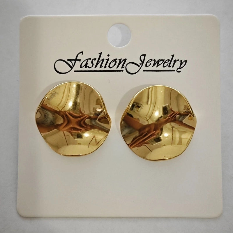 1 Pair Retro Solid Color Irregular Plating 304 Stainless Steel Stainless Steel Earrings