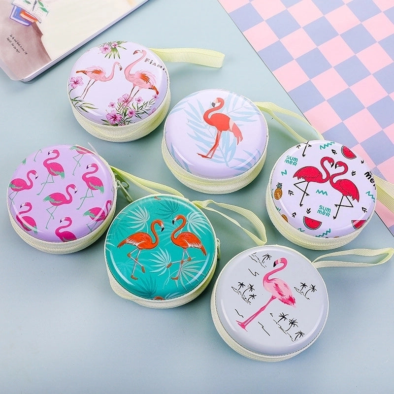 3 Pieces Women'S Cartoon Tinplate Zipper Coin Purses