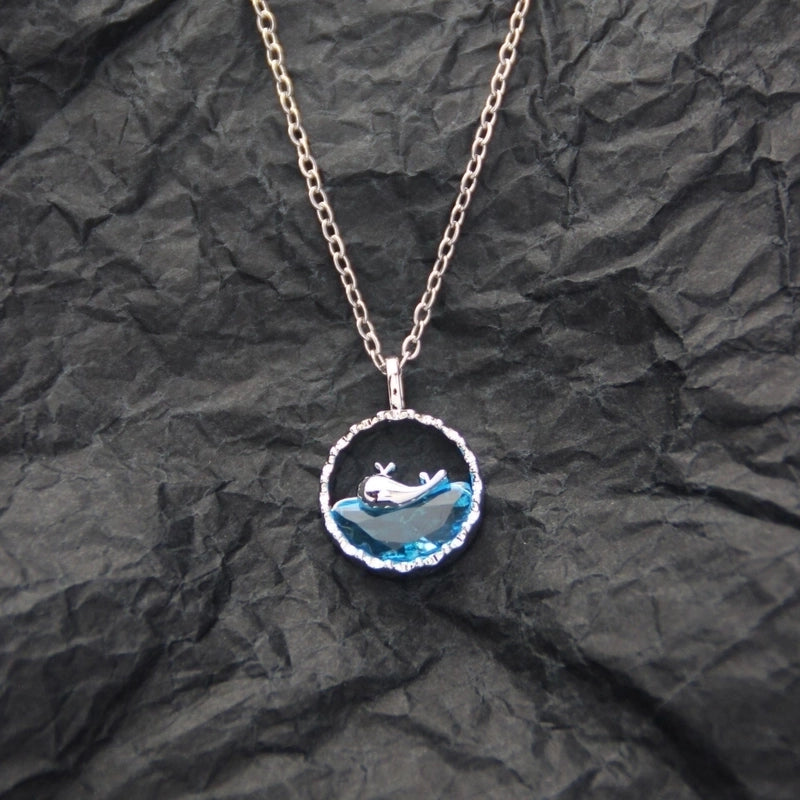 10 Pieces Casual Elegant Basic Moon Heart Shape Bow Knot Titanium Steel Copper Zircon Plating Inlay Pendant Necklace