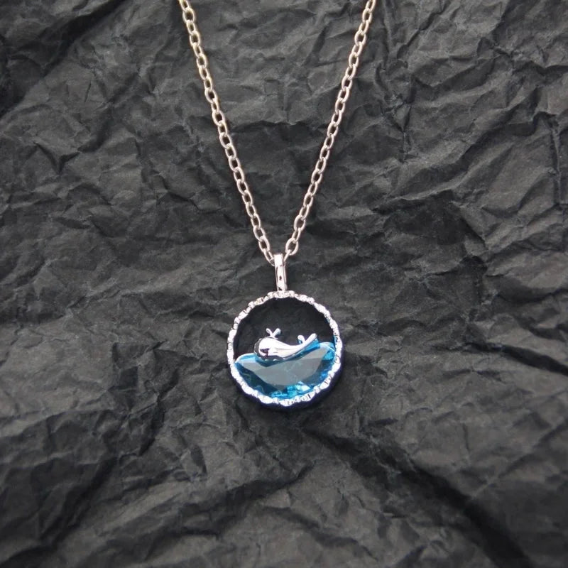 10 Pieces Casual Elegant Basic Moon Heart Shape Bow Knot Titanium Steel Copper Zircon Plating Inlay Pendant Necklace