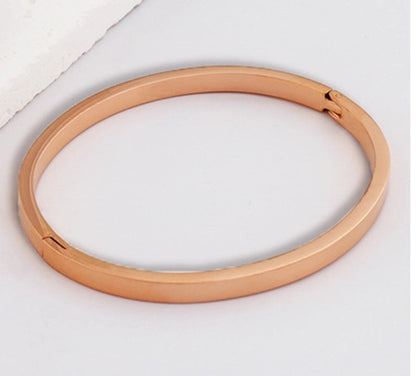 Minimalist Geometric Titanium Steel Bangle