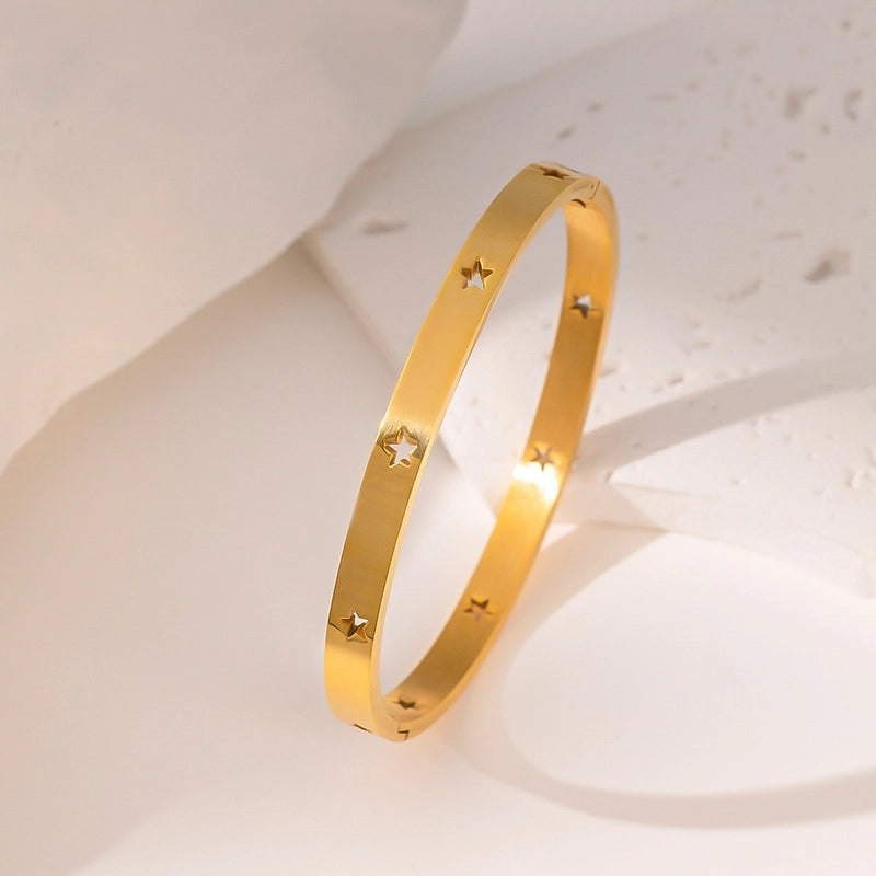 Minimalist Pentagram 304 Stainless Steel Bangle In Bulk